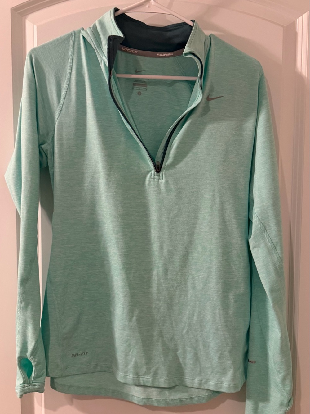 Nike Mint Green Dri-FIT Quarter-Zip Pullover